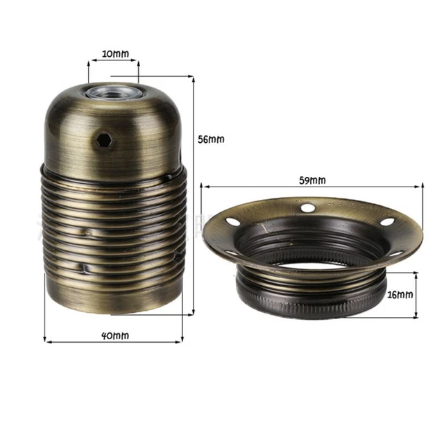 FULL TEETH EDISON E27 Bulb Holder Ceramic Core Screw Lamp Base Home $15 ...