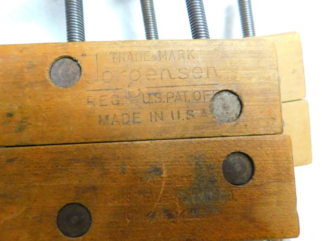 Vintage JORGENSON 8" Handscrew Clamps 1 Pair ~USA~ Adjustable Clamp Co. Chicago
