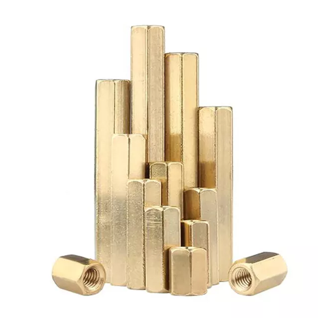 Brass Hex Coupling Nuts M2 M2.5 Hexagon Female Sleeve Standoff Spacer Studs