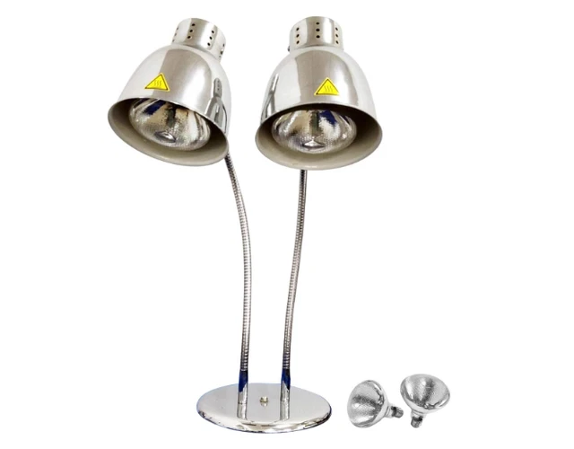 KOUWO Food Heat Lamps with Dual 250w Bulbs Food Warmer Lights Food Heating Warm
