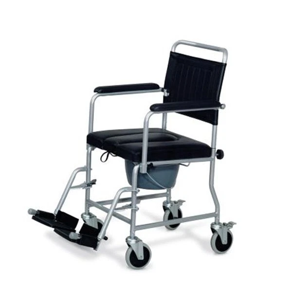 Sedia Comoda WC Imbottita Con Rotelle