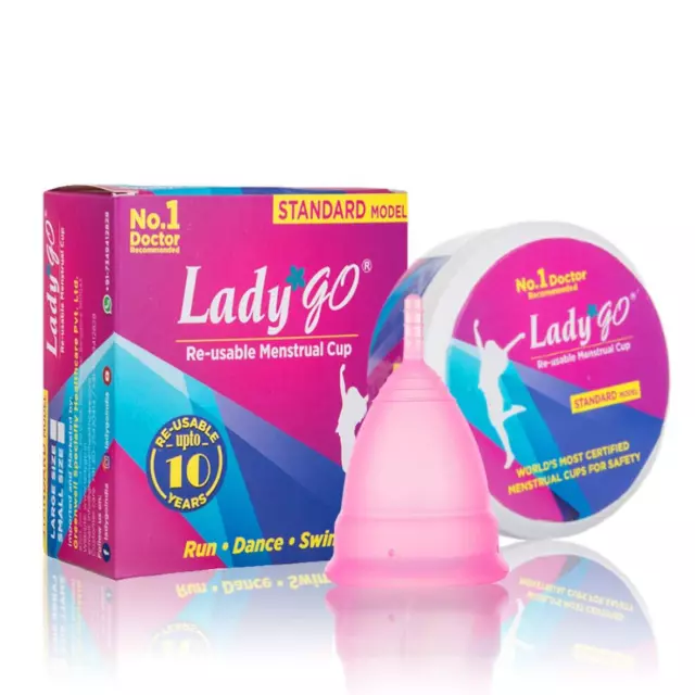 LadyGo Reusable Menstrual Cup with Carry case and pouch (Small) Standard Model