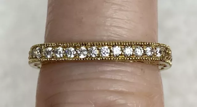 Vanna K. Bella Luce Sterlingsilber Vermeil CZ Ring Größe 7