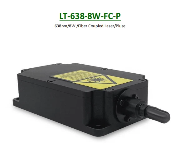 Fiber Coupled Laser 638nm 8W Red Diode Laser 400μm/800um Pluggable Fiber (Pluse)