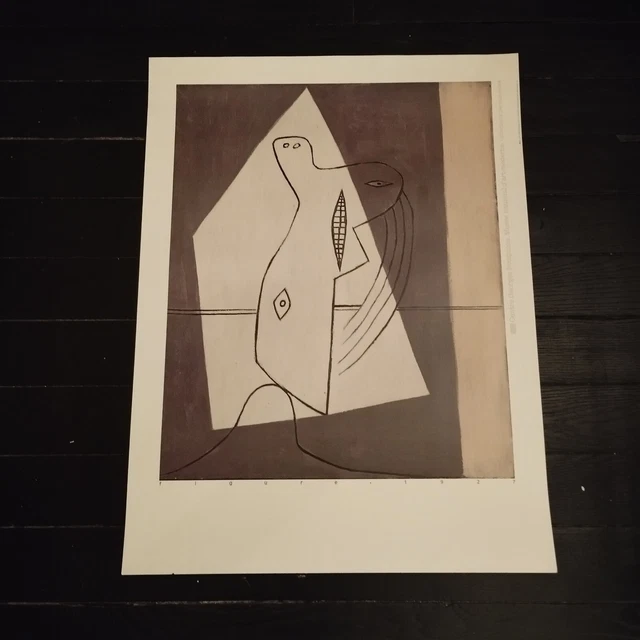 Affiche Exposition Picasso Pompidou 1987 (80x60cm) Très Bon état
