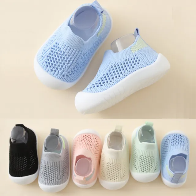 Girls Baby Boys Toddler Kids Newborn Anti-Slip Soft Rubber Sole Sock Shoes Size