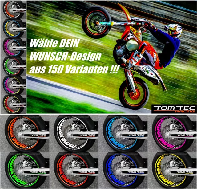 Aufkleber Felgen Sticker Dekor Supermoto Husaberg FS 570 650 FE TE 250 350 450