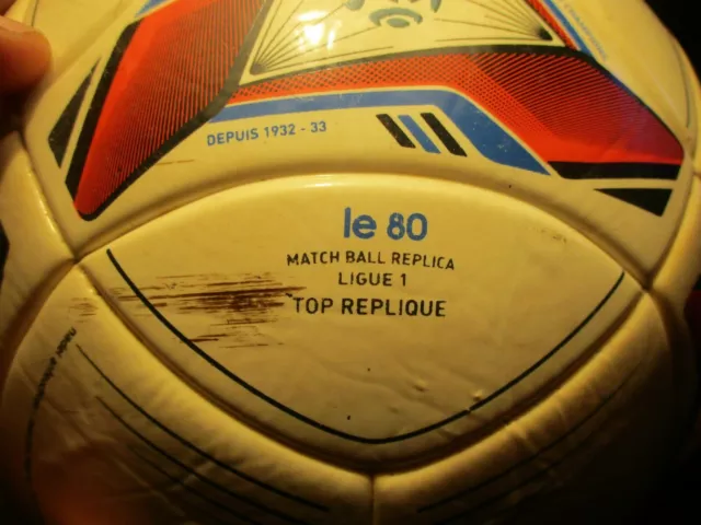 Ancien Ballon de Foot Match Ball Réplica Adidas le 80 Football Ligue 1 2