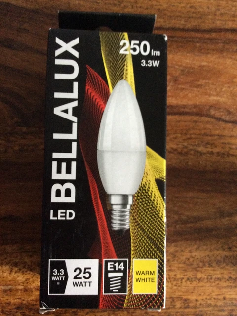 Bella Lux LED Glühbirne E14 warmweiß 2700K 3,3W 3