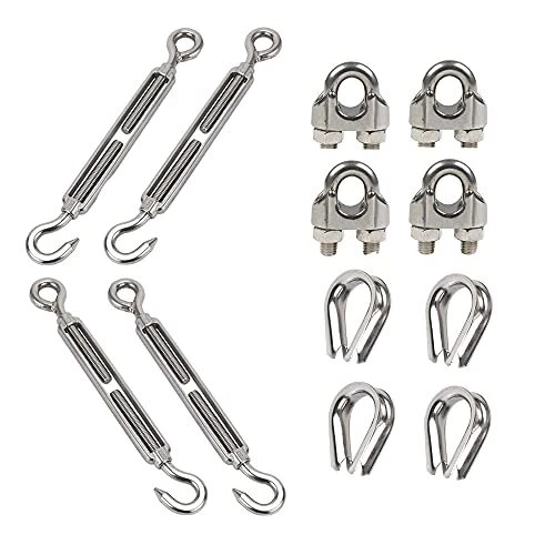 Pamtns Tendeur Inox Serre Cable Inox kit de Tension Corde en Acier Inoxydable à