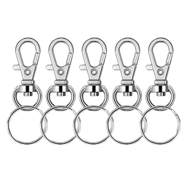 25 Pcs Basic Lobster   Swivel Clasps Split Rings For Keyrings Jewelry