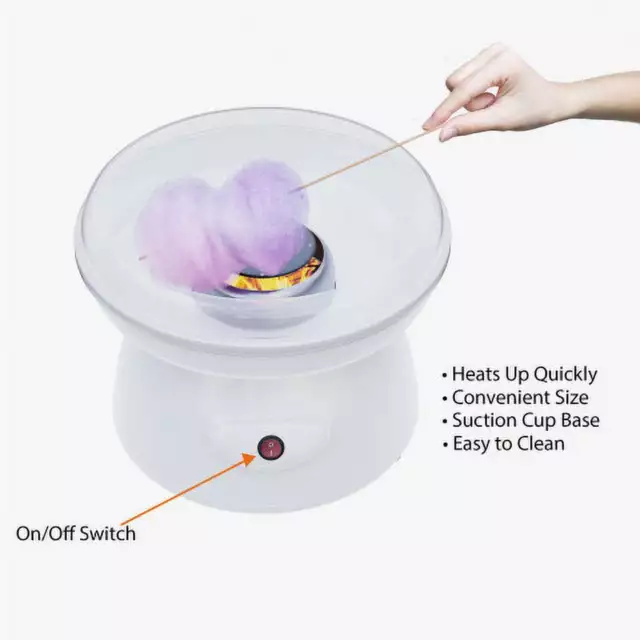 COUNTERTOP COTTON CANDY Machine with Scoop and 10 Sticks (White) $36.55 ...