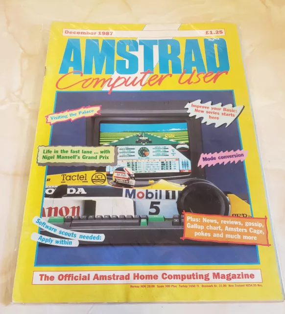 Amstrad Computer User Magazine (ACU) No 37 - December 1987 (VG) Bagged & Very Go