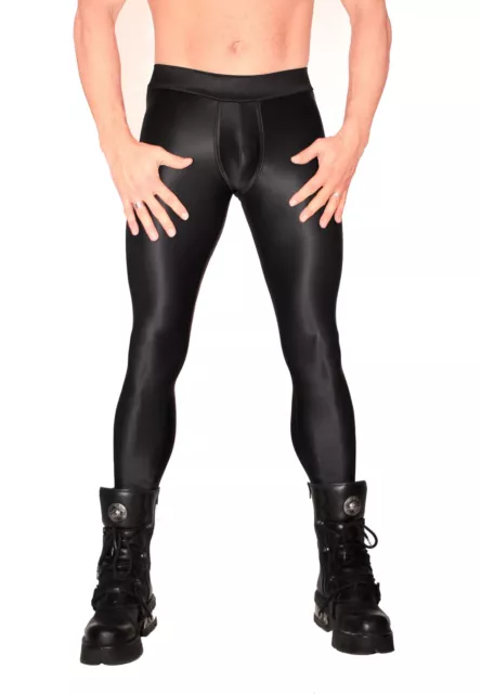 SLEEKCHEEK HL2AP Classic leggings uomo contour - wetlook nero - taglia XL