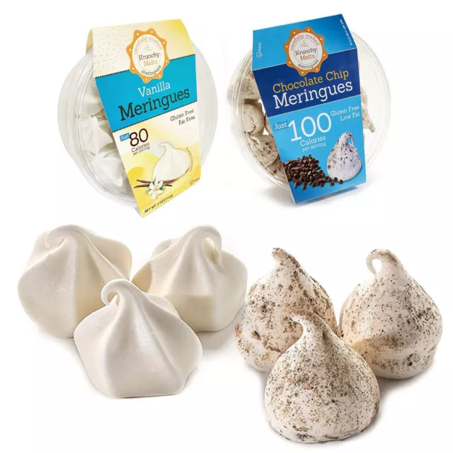 2 Paquet Vanille Et Chocolat Puce Meringues Cookies Fête Snack Variété Sucreries