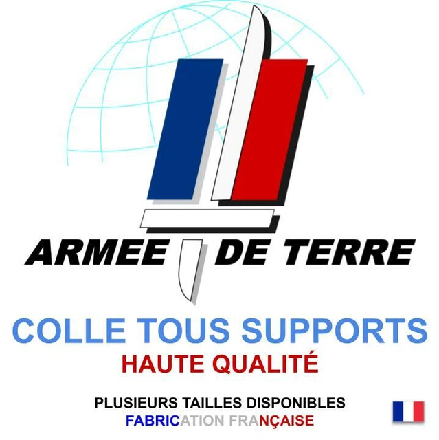 Sticker Autocollant ARMEE DE TERRE Logo - Plusieurs Tailles, Personnalisable - Super Prix, Fabrication France