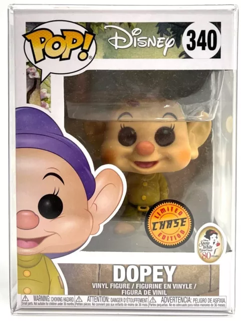 Funko Pop! Disney Snow White and the Seven Dwarfs Dopey CHASE #340 w/Protector