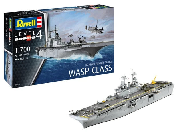 REVELL USS WASP CLASS MODEL SET ASSAULT CARRIER KIT 1:700 EUR 44,70 ...