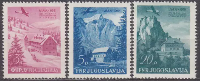 YUGOSLAVIA - 1951 COMPLETE AIR SET - FLUGPOST - Mi.: 655-657 - **MNH**