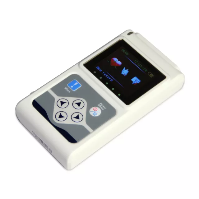 Portable Dynamic 12 Channel Holter ECG, 24h EKG Monitor+Sync software, FDA US 3