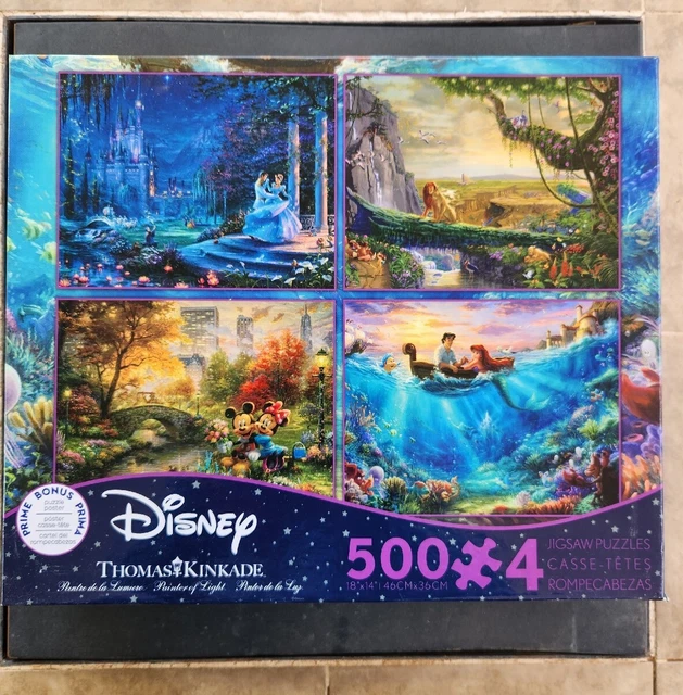 CEACO THOMAS KINKADE Disney Jigsaw Puzzle 4 Pack 500 Pieces 2.99