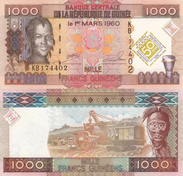 Guinea 1000 Francs (2010) - Girl/Commemorative/p-43 UNC