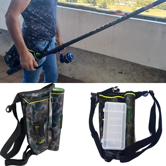 Cintura porta canna da pesca, cintura regolabile in vita, cintura da combattimento veloce da pesca, accessorio portatile per attrezzatura da esterno, cinghia da pesca (verde