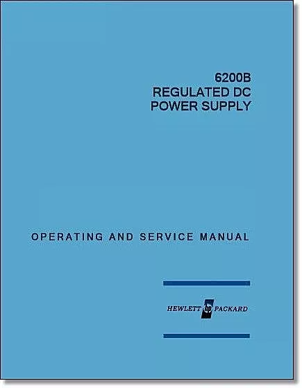 HP 6200B Operating & Service Manual: w/11"X17" Foldouts & Protective Covers