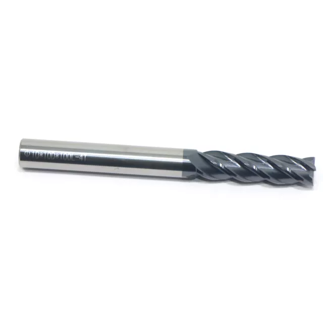 10mm 4Flutes Extra Long Shank 100mm Tungsten Carbide End Mill HRC50 CNC Cutter