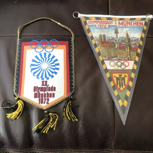 1972 Olympic Games MUNCHEN 72 Germany Vintage Pennants Olympiastadt Munich XX