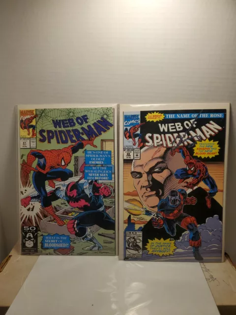 Web of Spider-man  81 & 89 amazing lot run set of 2 issues  Comic Book Kingpin
