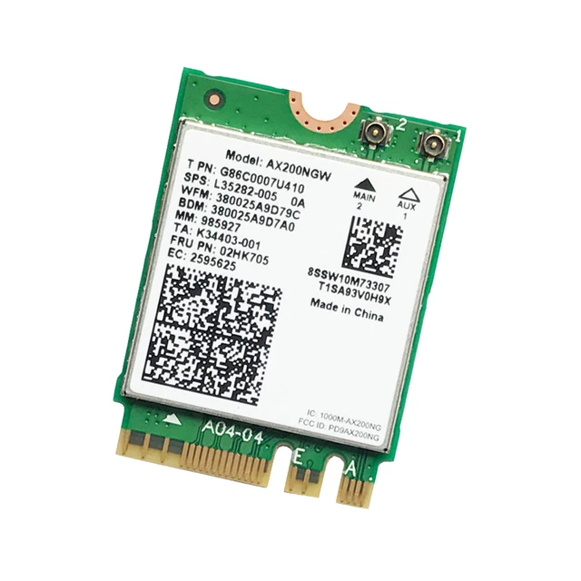 CARTE WIFI AX200 AX200NGW M.2 NGFF Bluetooth 5.0 WiFi 6 2.4G/5G 802 ...