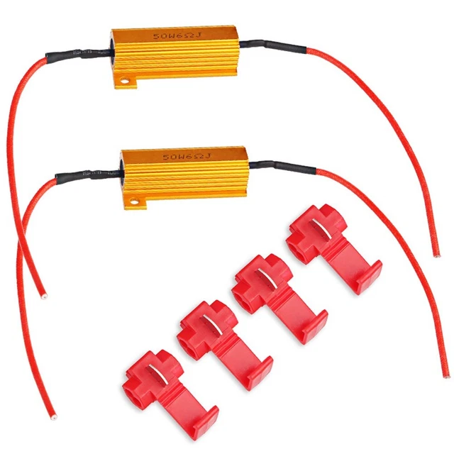 Resistenze In Linea Lampeggianti 2X 50W 6 OHM per Segnale di Gira LED