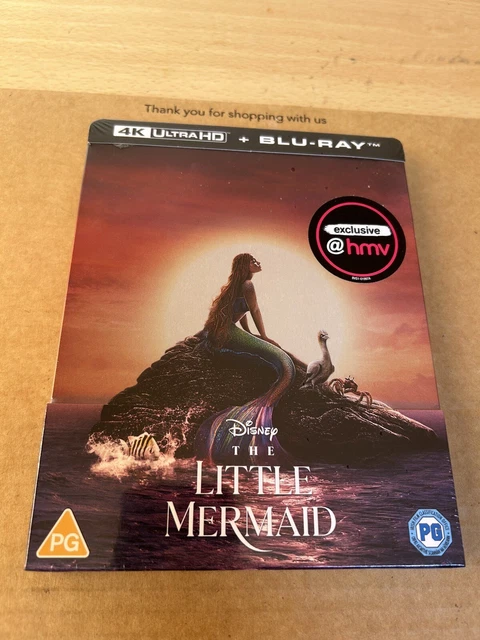 THE LITTLE MERMAID (2023) 4K UHD Blu Ray Steelbook NEW & SEALED Disney
