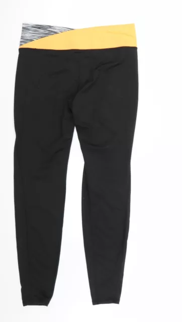 Workout Womens Black Polyester Capri Leggings Size S L26 in