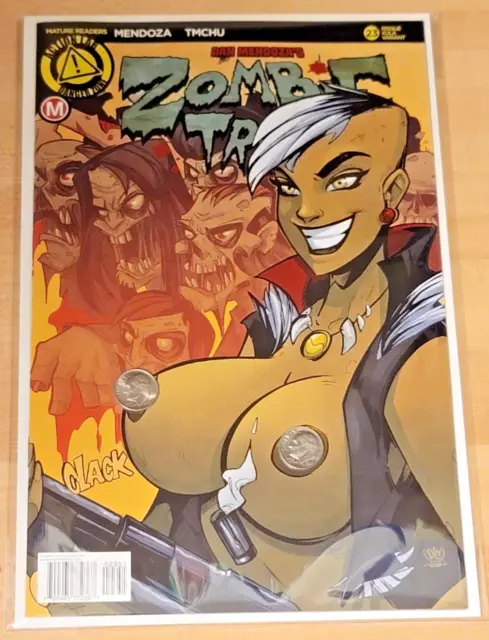 Zombie Tramp # 23 E Action Lab 2016 Dan Mendoza Xula Risque Variant Limited 2500