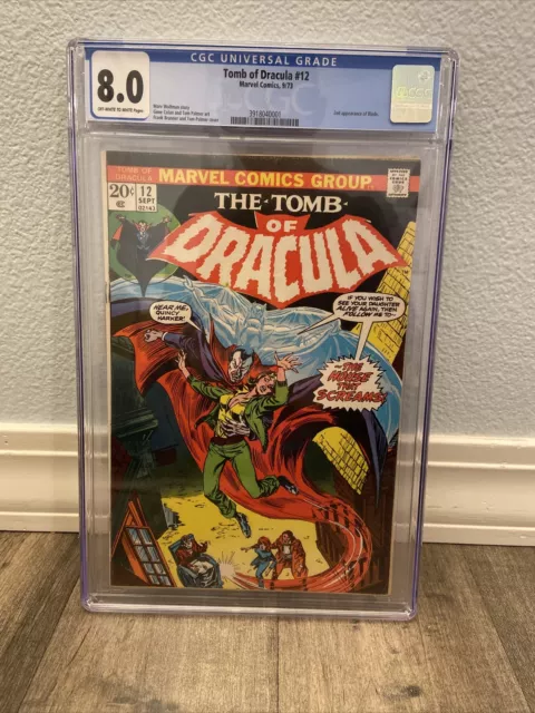 Tomb of Dracula #12 - Marvel 1973 CGC 8.0 2nd Appearance of Blade