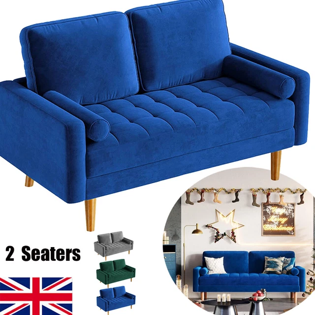 Upholstered Loveseat Sofa Couch Plush Velvet Sofas 3/2 Seater Sofas Furniture