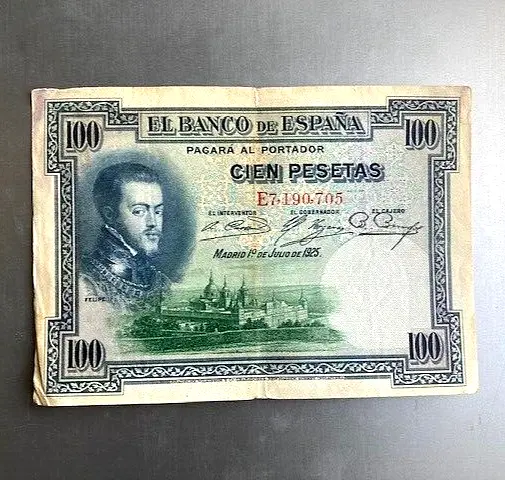 100 pesetas Spain 1925