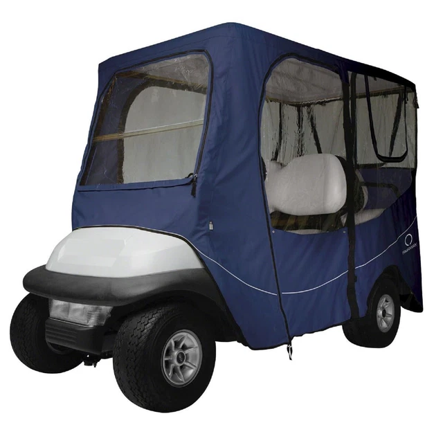 Deluxe Golf Cart Recinto Cover 4 Quattro Persone per Tetti fino A 80 " Lungo Blu