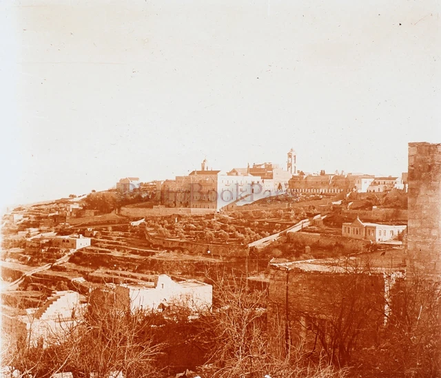 Palestina Betlemme Basilique Da La Nativité c1920 Foto Placca Stereo Vintage