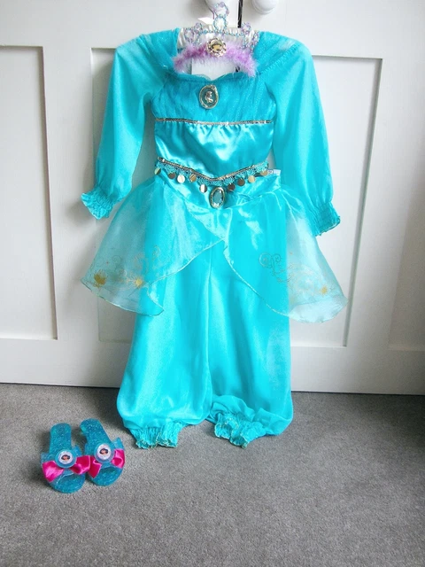 DISNEY STORE JASMINE Costume Tiara Shoes 4 years 19.95