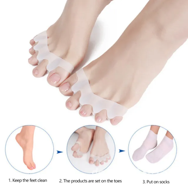 2pairs Women Men Toe Separator Curve For Overlapping Toes Spacer Correction Soft