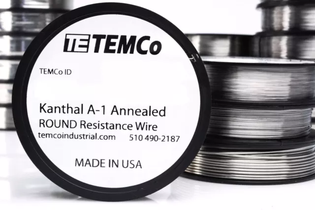 TEMCo Kanthal A1 wire 32 Gauge 8 oz (3236 ft) Resistance AWG A-1 ga 3