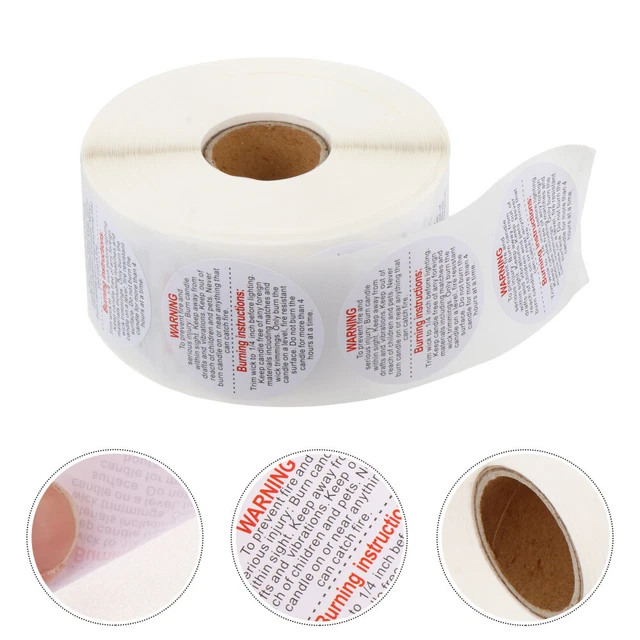 Kerzen-Warnaufkleber PVC Selbstklebend Selbstklebendes Kerzenwachs