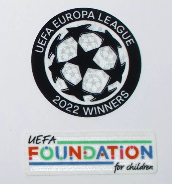 UEFA Europa League Sieger 2022 Eintracht Frankfurt Set Flock Patch Badge 2022