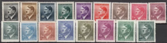 Stamp Germany Bohemia Czechoslovakia Mi 089-104,42 Sc 62-77, 90 WWII Hitler MH