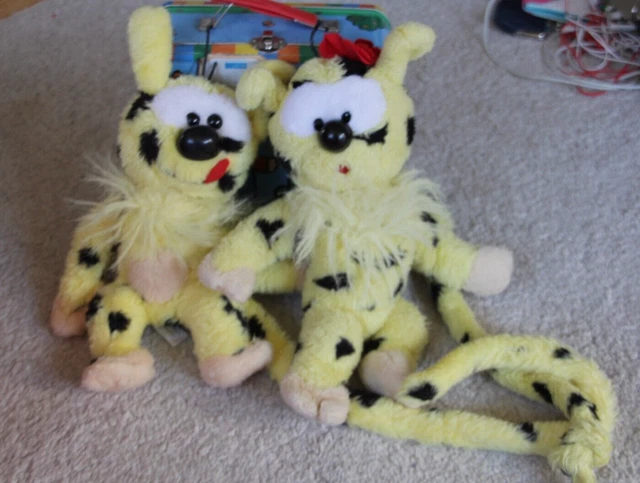 Doudou peluche  NOUNOURS MARSUPILAMI lot de 2 VINTAGE 30 CM