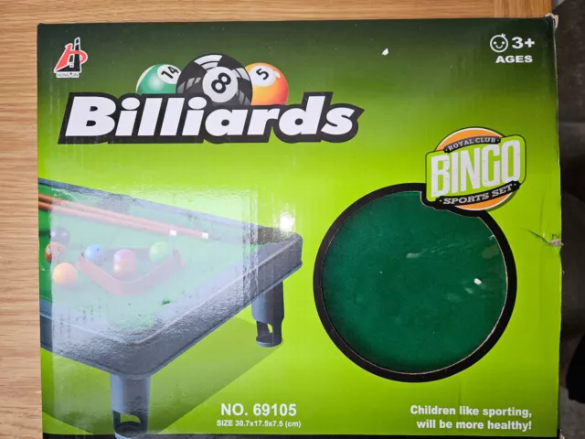 Mini Billiards / Pool Desktop Game / Gift (Brand New & Sealed)