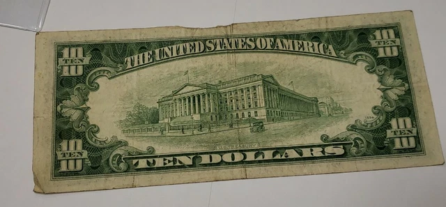 Series 1953 Ten Dollar Silver Certificate 842 A 2